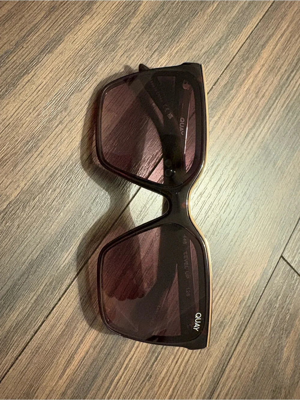 Quay Brown and Gold Sunglasses